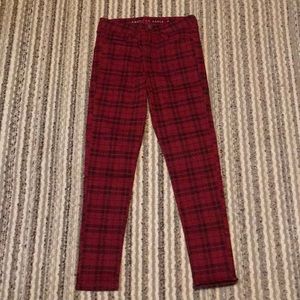 American eagle plaid HI-rise jegging